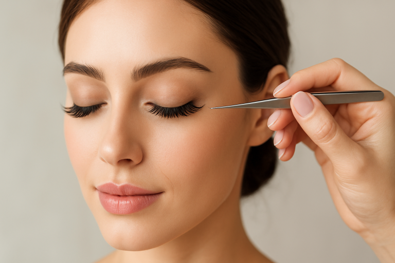 A collage of various eyelash extension styles suitable for different occasions, showcasing length and volume variations