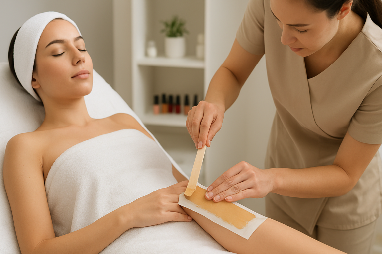Guide to affordable hair waxing services for women in Batam, featuring eyelash extensions and nail salon options