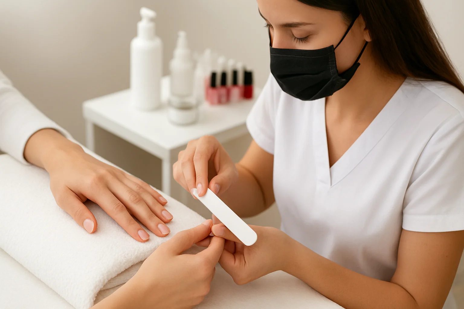 Manicure services in Batam showcasing quality nail care options for women